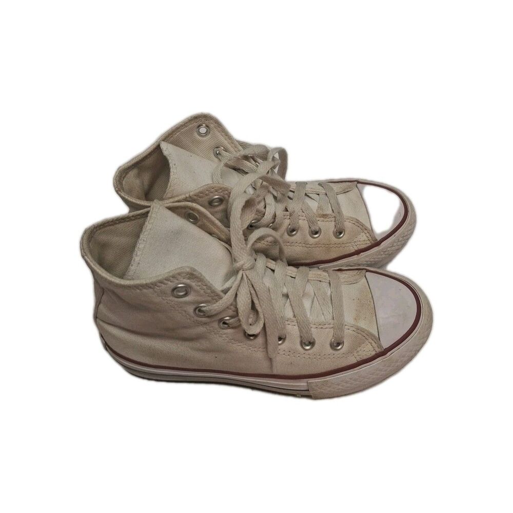 CONVERSE ALLSTAR Youth 3 White High Tops Chuck Taylor Casual Sneakers Shoes